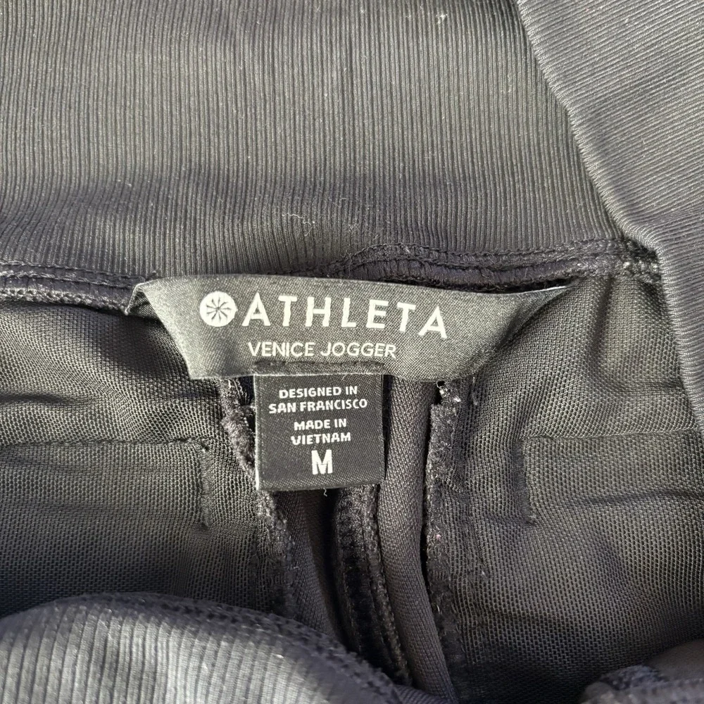 Athleta Venice Jogger Pants High Rise Athletic Black Pockets Medium